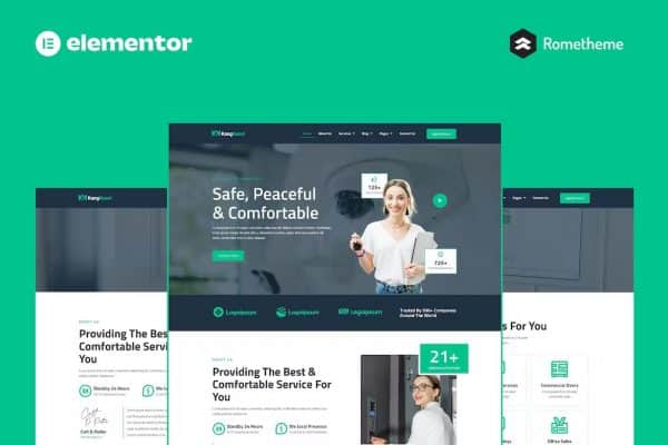 Kangkunci - Template Kit de site completo Elementor Pro de serralheiro e sistema de segurança