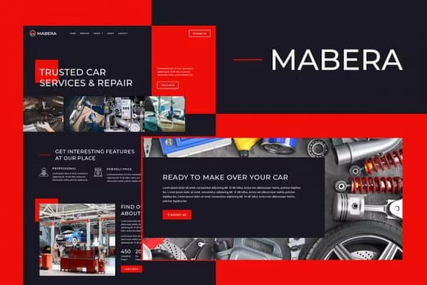 Mabera - Template Kit Elementor de serviço de carro e reparo