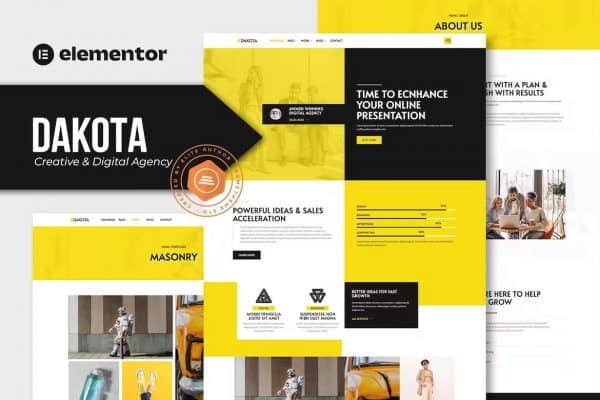 Dakota - Template Kit para Agência criativas e digitais Elementor
