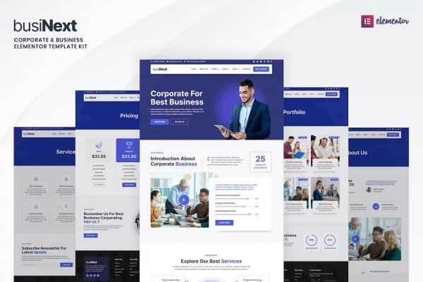 Businext - Template Kit de elementor de negócios Corporativo