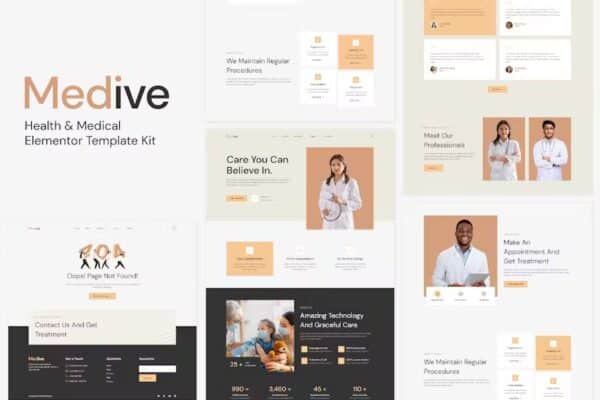 Medive - Template Kit Elementor de Saúde e Medicina