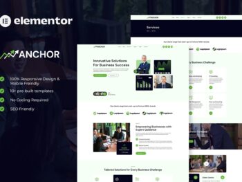 Anchor - Kit de Templates Elementor de consultoria de negócios
