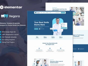 Xegara - Kit de modelos Elementor para cuidados dentários para dentistas