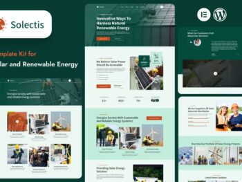 Selectis - Kit de modelos Elementor de Energia Solar e Renovável