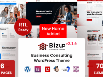 Bizup - Tema WordPress para Consultoria Empresarial
