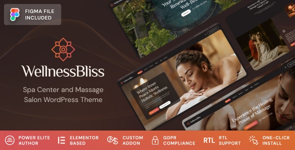 Wellness Bliss - Tema WordPress para salão de massagem e spa