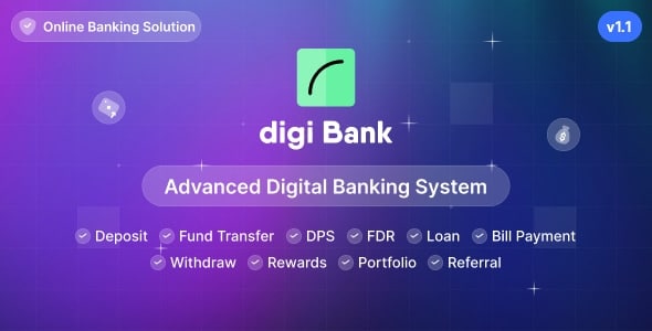 Digibank - Sistema bancário digital avançado com múltiplas carteiras e cartão virtual e recompensas