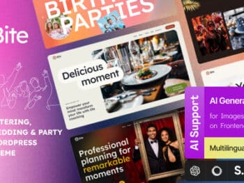 Bite — Tema WordPress para Catering, Casamento e Festas