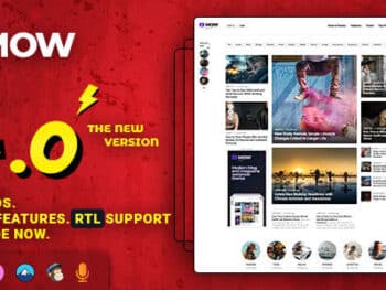 Mow - Tema WordPress para blog e revista Elementor