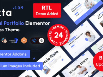 Flixta - Tema WordPress de Portfólio Pessoal + HTML Template