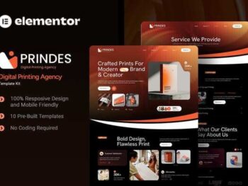Prindes – Digital Printing Agency Elementor Template Kit