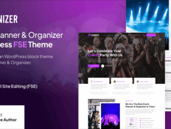 Evenizer – Tema WordPress FSE para Planejador e Organizador de Eventos