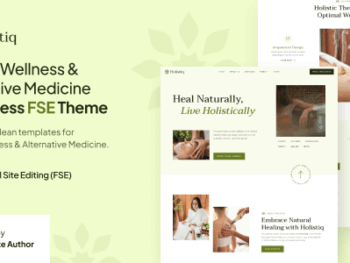 Holistiq – Tema WordPress FSE para Bem-Estar Holístico e Medicina Alternativa