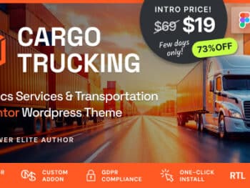 Transporte de Carga - Tema WordPress para Serviços de Transporte e Logística