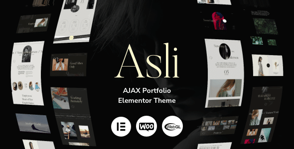 Asli – Tema WordPress Elementor de Portfólio AJAX