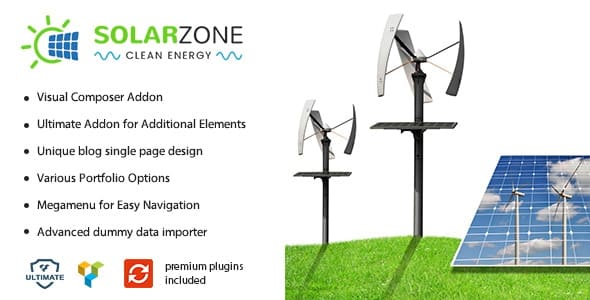 Energia Solar - Tema WordPress para Empresa de Energia Eólica e de Energia