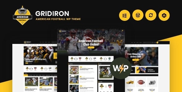Gridiron | Tema WordPress para times de futebol americano e Superbowl da NFL