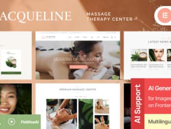 Jacqueline | Tema de beleza para spa e salão de massagem