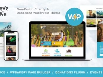 Salve Vidas | Tema WordPress para Organizações Sem Fins Lucrativos, Caridade e Doações