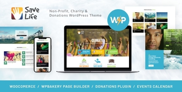 Salve Vidas | Tema WordPress para Organizações Sem Fins Lucrativos, Caridade e Doações