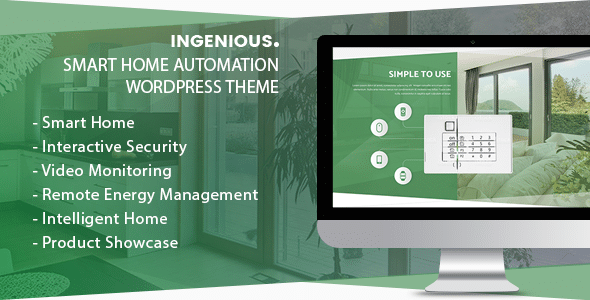 Ingenious - Tema WordPress de Automação Residencial Inteligente