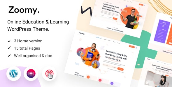 Zoomy - Tema WordPress leve para LMS e educação