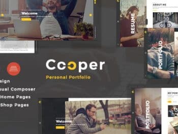 Cooper - Tema WordPress criativo e responsivo para portfólio pessoal