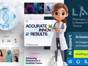 Lab - Tema WordPress para Farmácia, Laboratório e Pesquisa