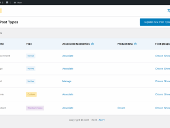 ACPT – Custom Post Types Plugin for WordPress