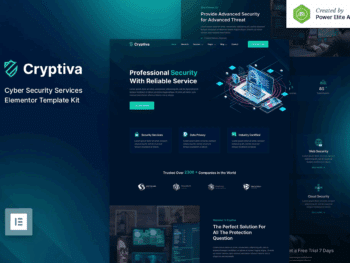 Cryptiva - Template Kit Elementor de serviços de segurança cibernética