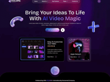 Holopic - Kit de Modelos Elementor de Aplicativos Geradores de IA Saas