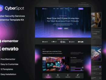 CyberSpot - Kit de modelos Elementor de serviços de segurança cibernética