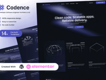 Codence — Kit de Template Elementor de Portfólio de Engenheiro de Software para Desenvolvedores