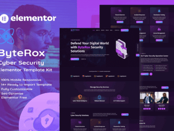 ByteRox - Kit de Templates Elementor de Segurança Cibernética