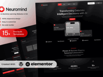 NeuroMind - Kit de modelos Elementor de IA e aprendizado de máquina