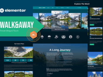 Walk&Away - Blog de viagens e tours Elementor Template Kit