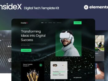 InsideX - Kits de Templates Elementor de Soluções e Serviços de TI