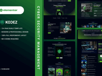Kodez - Kit de modelo Elementor para gerenciamento de segurança cibernética