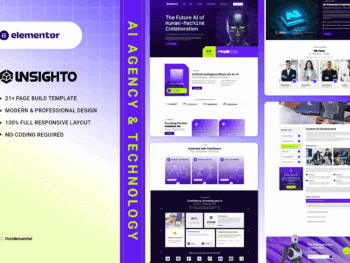 Insighto - Kit de modelos Elementor para agência e tecnologia de IA