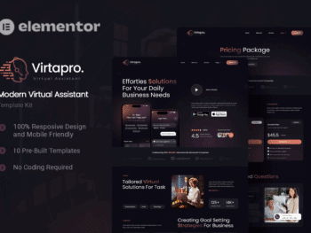 Virtapro - Kit de Templates Elementor de Assistente Virtual Moderno