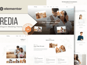 Redia - Template Kit Elementor de tema de casamento elegante