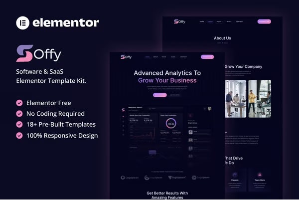 Soffy - Software & SaaS Elementor Template Kit