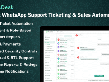 WhatsDesk – Ferramenta inteligente de automação de vendas e tickets de suporte do WhatsApp