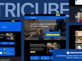 Tricube - Serviços de impressão 3D e prototipagem rápida Elementor Template Kits
