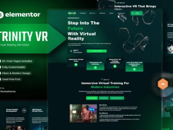 TrinityVR - Kit de modelos Elementor de serviços de realidade virtual