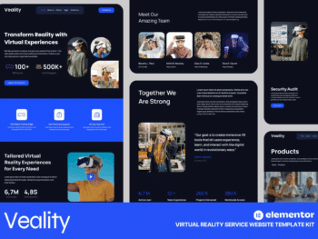 Veality - Kits de Templates Elementor de Serviços de Realidade Virtual