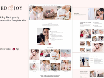 Wedjoy - Wedding Photography Elementor Pro Template Kit