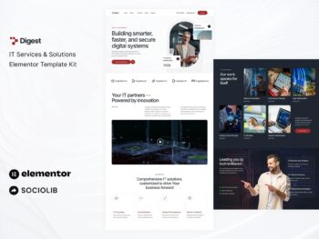 Digest - Kit de modelos Elementor de serviços e soluções de TI