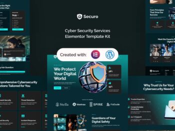 Securo - Kit de modelos Elementor de serviços de segurança cibernética