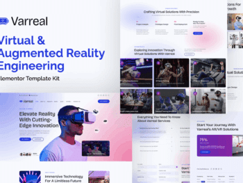 Varreal - Kit de Templates Elementor de Engenharia de Realidade Virtual e Aumentada